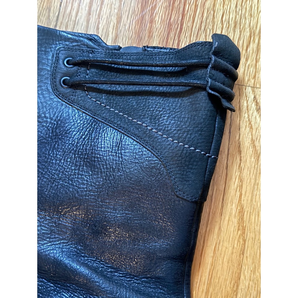 Merrell Vera Mid Black Leather Boots Womens 9.5 Striped Lining - Picture 8 of 9